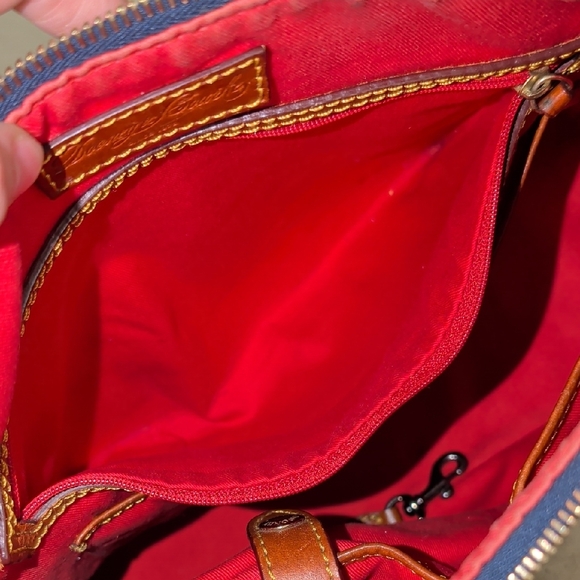 Dooney & Bourke Dark Blue and Brown Leather Shoulder Bag - Picture 15 of 15